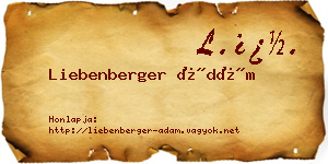 Liebenberger Ádám névjegykártya